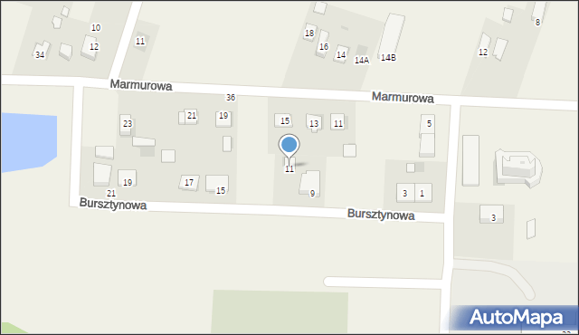 Bilcza, Bursztynowa, 11, mapa Bilcza
