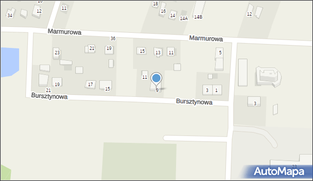 Bilcza, Bursztynowa, 9, mapa Bilcza