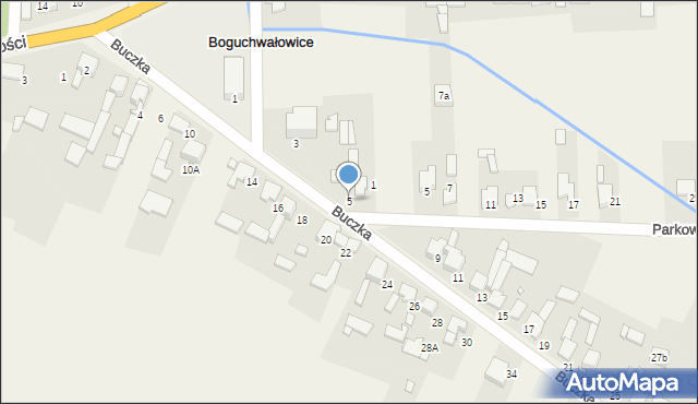 Boguchwałowice, Buczka, 5, mapa Boguchwałowice