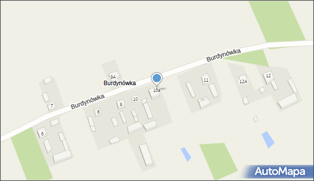 Borzęckie, Burdynówka, 10a, mapa Borzęckie