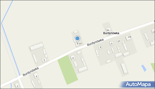 Borzęckie, Burdynówka, 7, mapa Borzęckie