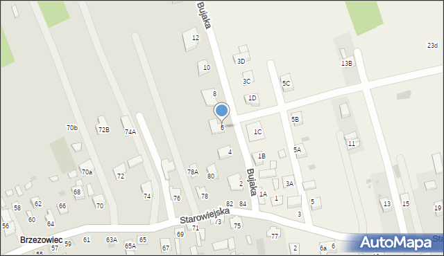 Brzesko, Bujaka Franciszka, prof. dr., 6, mapa Brzesko