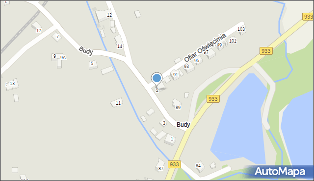 Brzeszcze, Budy, 2, mapa Brzeszcze