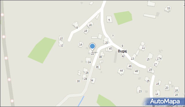 Brzeszcze, Bugaj, 22, mapa Brzeszcze