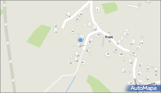 Brzeszcze, Bugaj, 24, mapa Brzeszcze