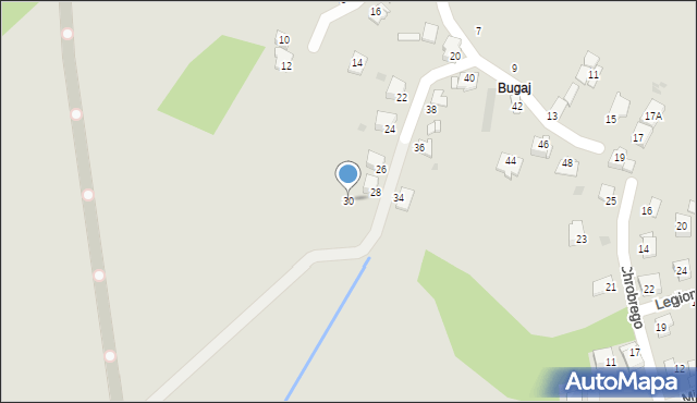 Brzeszcze, Bugaj, 30, mapa Brzeszcze