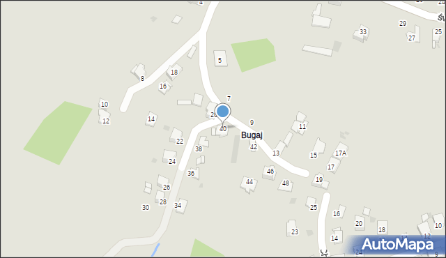 Brzeszcze, Bugaj, 40, mapa Brzeszcze