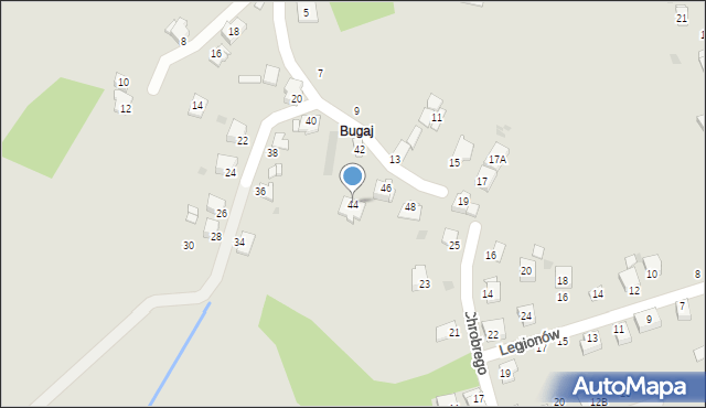 Brzeszcze, Bugaj, 44, mapa Brzeszcze