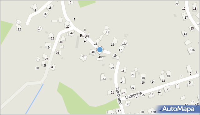 Brzeszcze, Bugaj, 48, mapa Brzeszcze