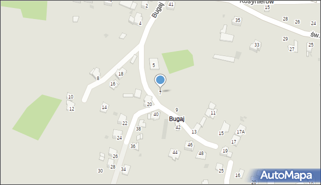 Brzeszcze, Bugaj, 7, mapa Brzeszcze