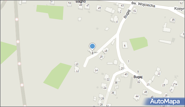 Brzeszcze, Bugaj, 8, mapa Brzeszcze