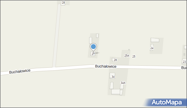 Buchałowice, Buchałowice, 27, mapa Buchałowice