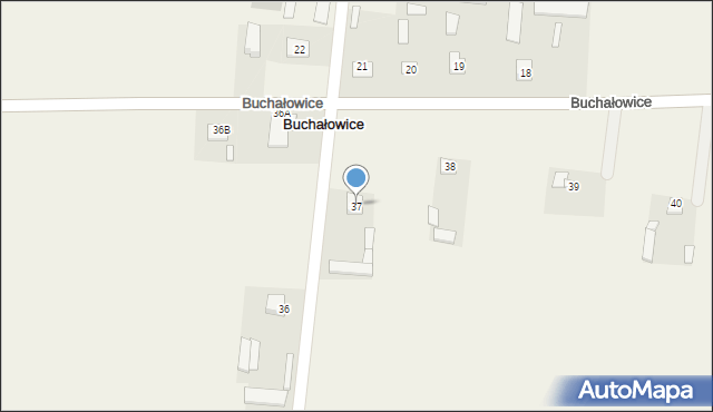 Buchałowice, Buchałowice, 37, mapa Buchałowice