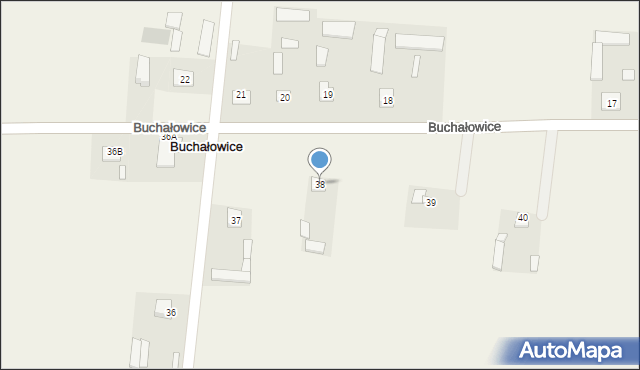 Buchałowice, Buchałowice, 38, mapa Buchałowice