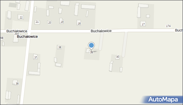 Buchałowice, Buchałowice, 39, mapa Buchałowice