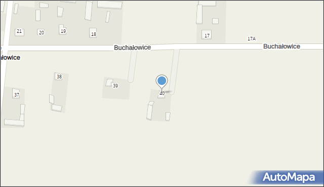 Buchałowice, Buchałowice, 40, mapa Buchałowice