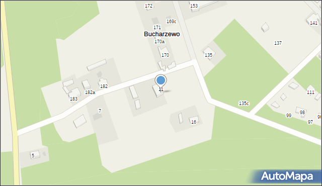 Bucharzewo, Bucharzewo, 11/2, mapa Bucharzewo