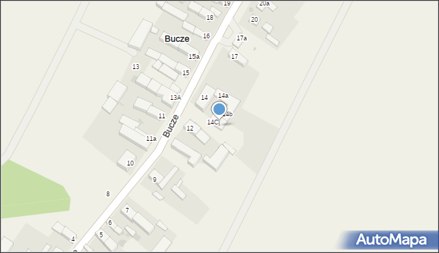 Bucze, Bucze, 14D, mapa Bucze