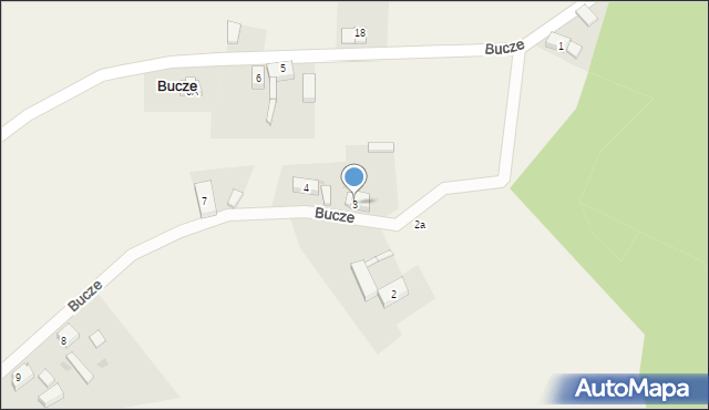 Bucze, Bucze, 3, mapa Bucze