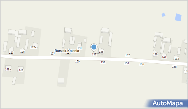 Buczek, Buczek, 133, mapa Buczek