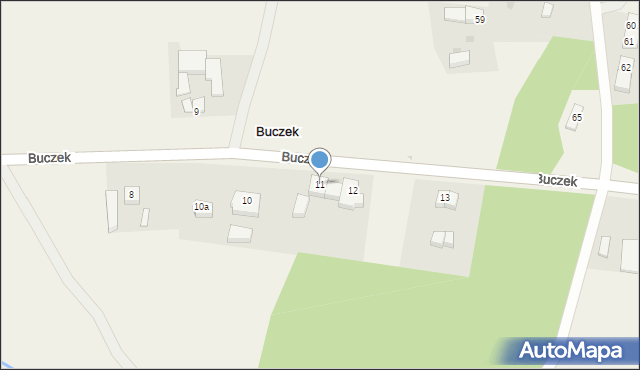 Buczek, Buczek, 11, mapa Buczek