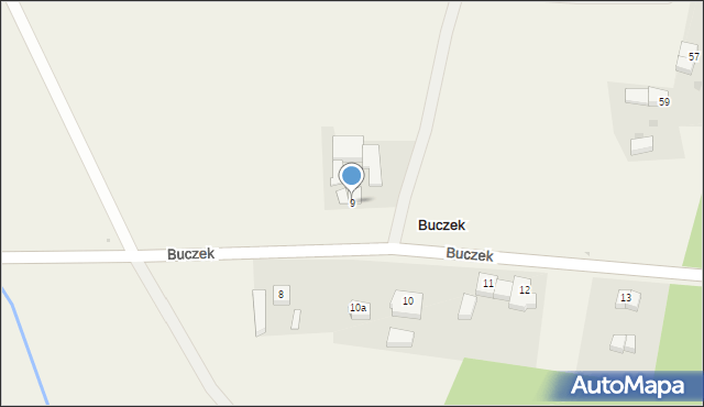 Buczek, Buczek, 9, mapa Buczek