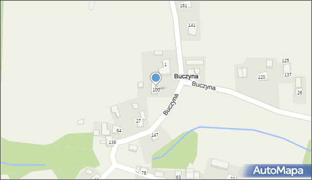 Buczyna, Buczyna, 100, mapa Buczyna