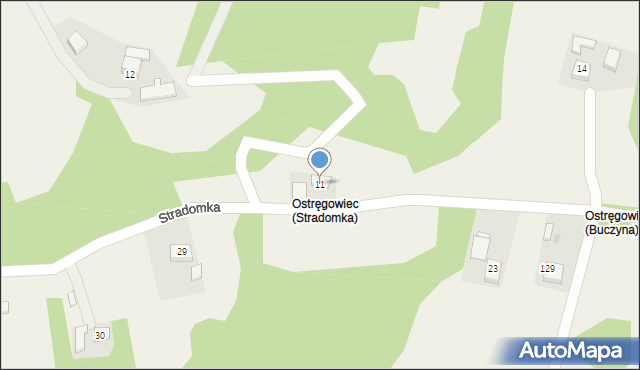 Buczyna, Buczyna, 11, mapa Buczyna