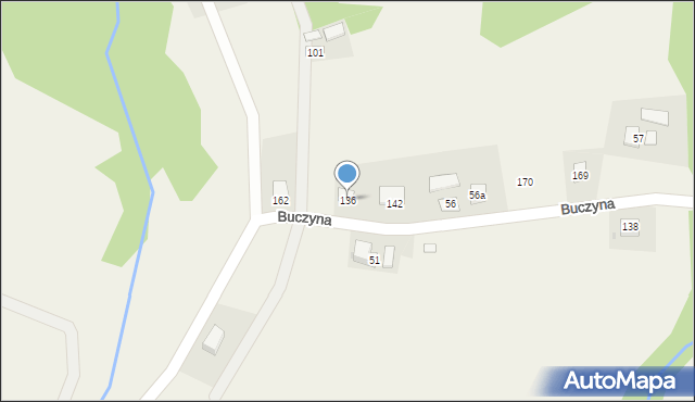 Buczyna, Buczyna, 136, mapa Buczyna