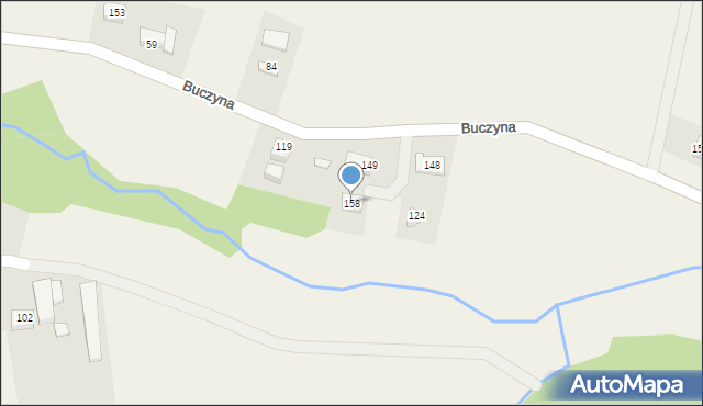 Buczyna, Buczyna, 158, mapa Buczyna