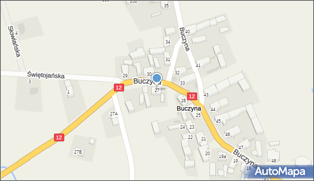 Buczyna, Buczyna, 27, mapa Buczyna