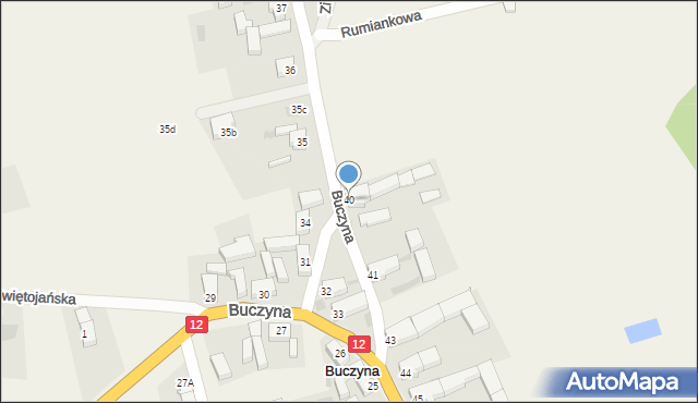 Buczyna, Buczyna, 40, mapa Buczyna