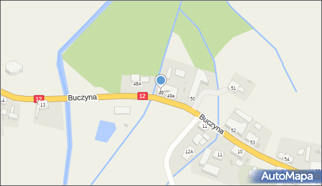 Buczyna, Buczyna, 49, mapa Buczyna