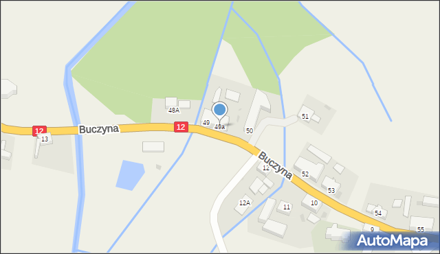 Buczyna, Buczyna, 49a, mapa Buczyna