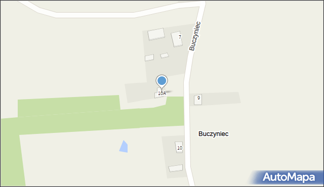 Buczyniec, Buczyniec, 10A, mapa Buczyniec