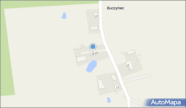 Buczyniec, Buczyniec, 11, mapa Buczyniec