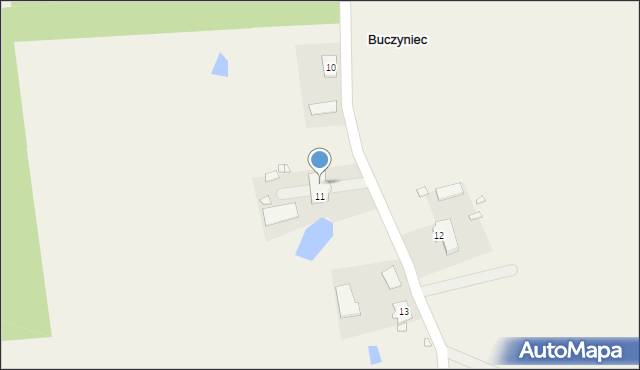 Buczyniec, Buczyniec, 11a, mapa Buczyniec