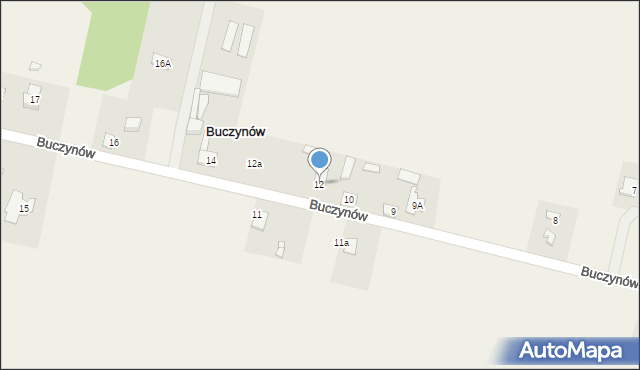 Buczynów, Buczynów, 12, mapa Buczynów