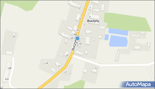 Buczyny, Buczyny, 11, mapa Buczyny