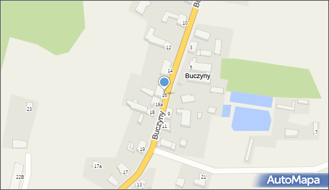 Buczyny, Buczyny, 16, mapa Buczyny