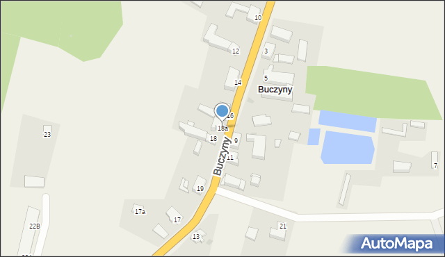 Buczyny, Buczyny, 18a, mapa Buczyny