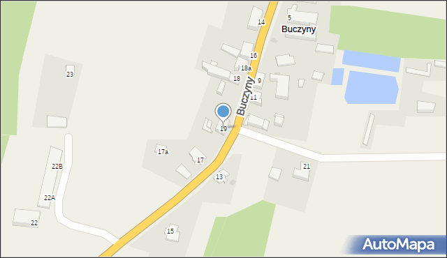Buczyny, Buczyny, 19, mapa Buczyny