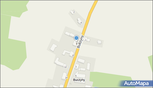 Buczyny, Buczyny, 8, mapa Buczyny