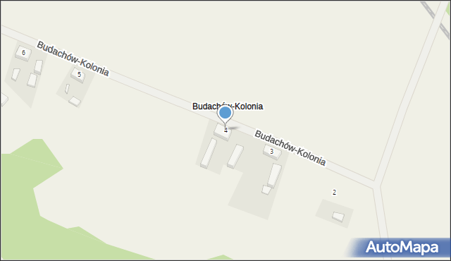 Budachów-Kolonia, Budachów-Kolonia, 4, mapa Budachów-Kolonia