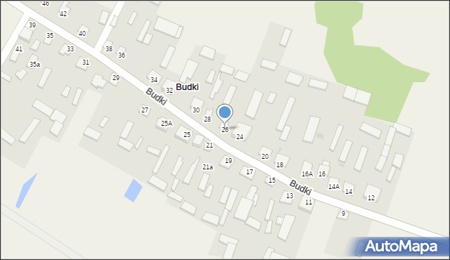 Budki, Budki, 26, mapa Budki