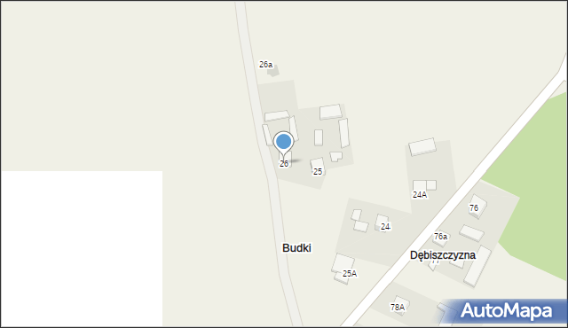 Budki, Budki, 26, mapa Budki