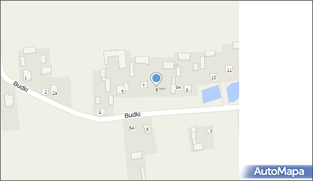 Budki, Budki, 8, mapa Budki