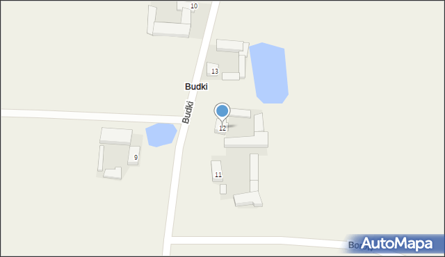 Budki, Budki, 12, mapa Budki