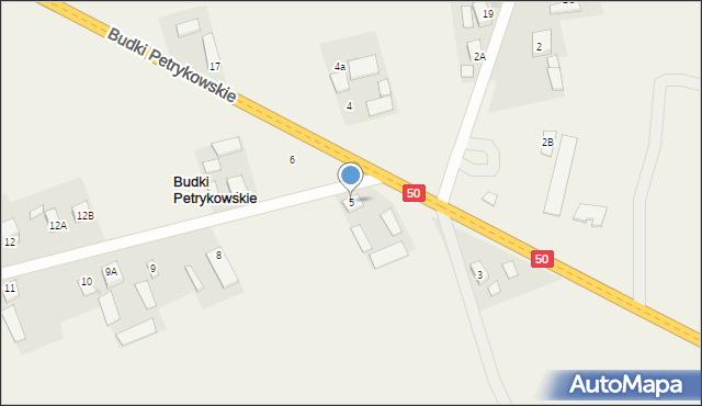 Budki Petrykowskie, Budki Petrykowskie, 5, mapa Budki Petrykowskie