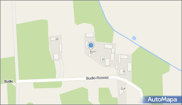 Budki-Rososz, Budki-Rososz, 23, mapa Budki-Rososz